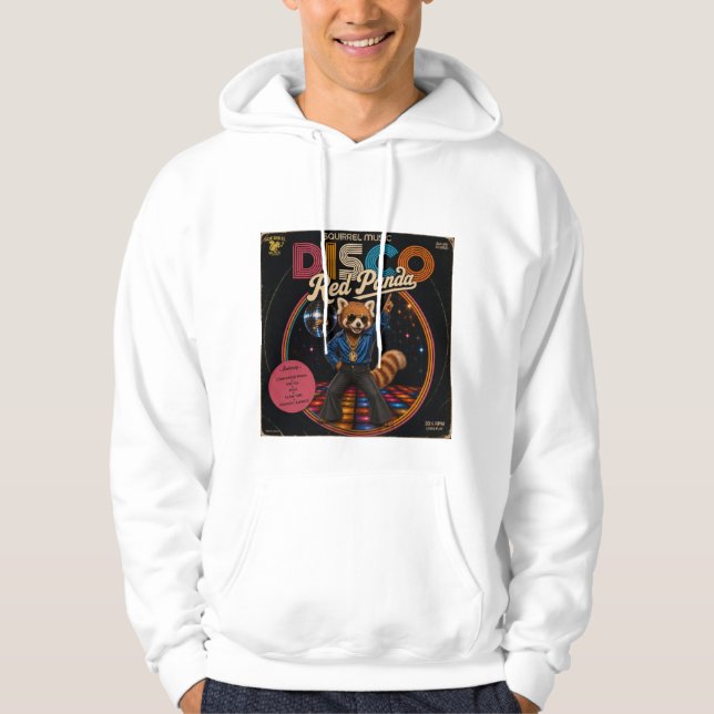 Disco Red Panda Hoodie (Front)