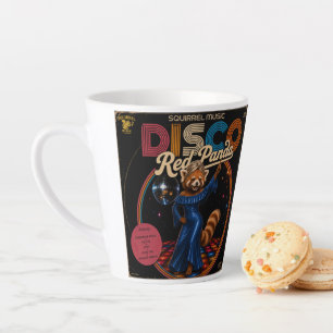Disco Red Panda Latte Mug