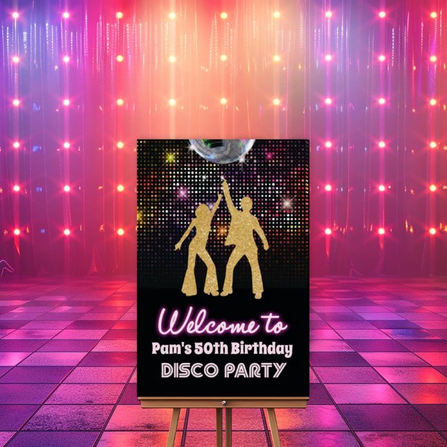 Disco Retro 70s Party Welcome Sign (Creator Uploaded)