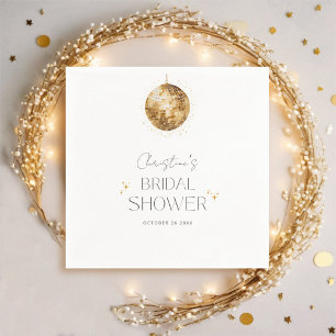 Disco Retro Party Bridal Shower Napkin