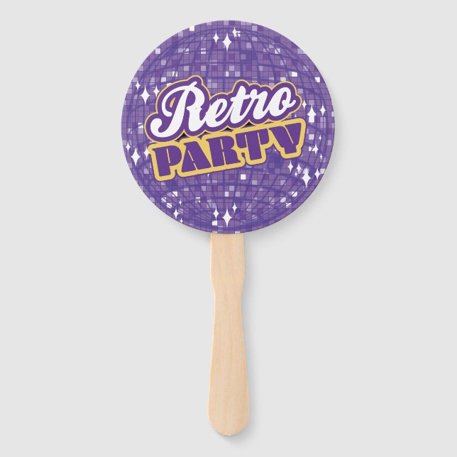 DISCO RETRO PARTY HAND FAN (Back)