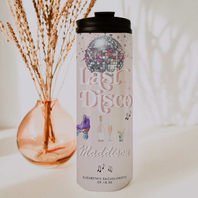 Disco Retro Roller Skating | Bachelorette Thermal Tumbler (Creator Uploaded)