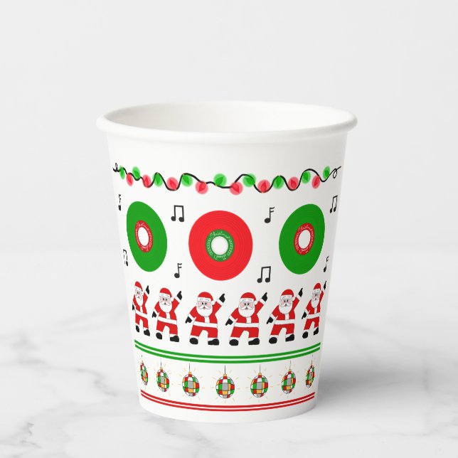 Disco Santa Paper Cups (Front)