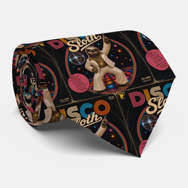 Disco Sloth Tie (Rolled)