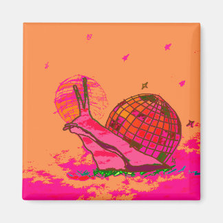 Disco Snail Fridge Magnet
