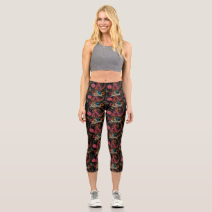 Disco Squirrel Queen Capri Leggings