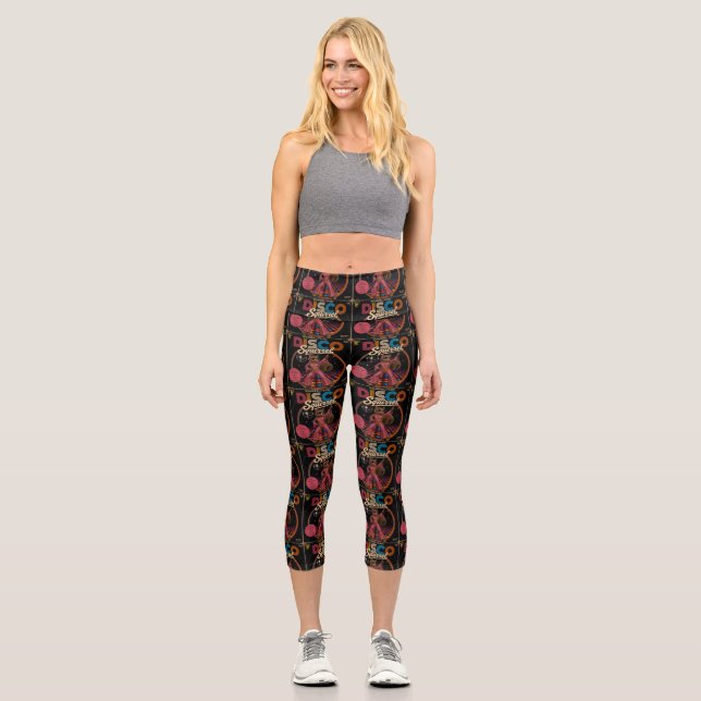 Disco Squirrel Queen Capri Leggings (Front)