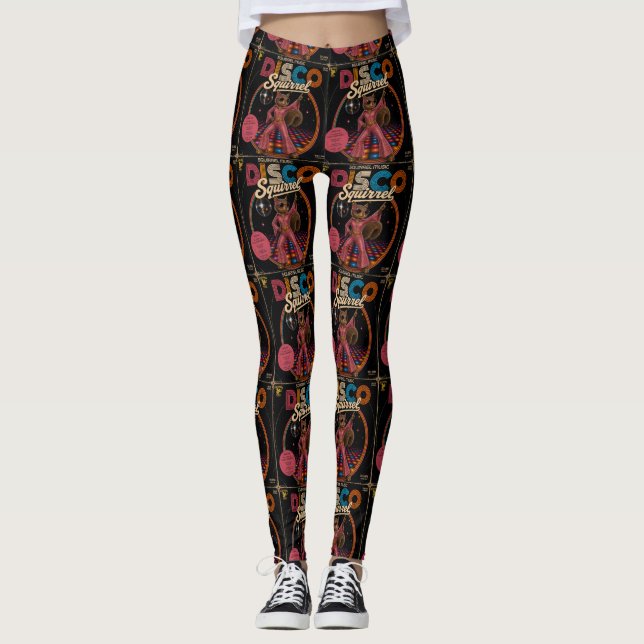 Disco Squirrel Queen Leggings (Front)