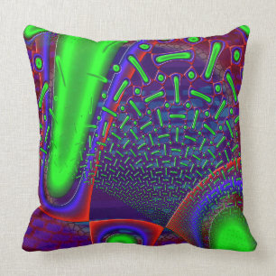 Disco Tech Dichroic Glass Fractal Cushion