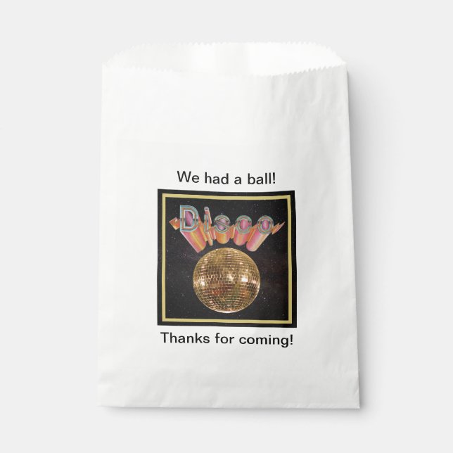 Disco the Night Away Favour Bag (Front)