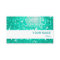 Disco Tiles Aqua  business card white stripe