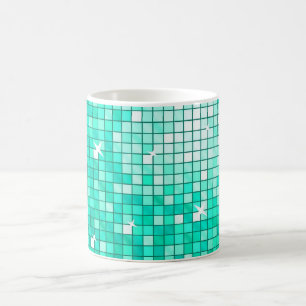 Disco Tiles Aqua mug