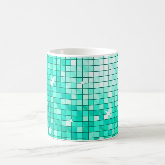Disco Tiles Aqua mug (Center)