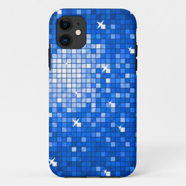 Disco Tiles Dark Blue iPhone 5 case (Back)