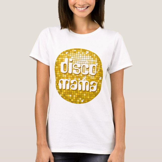 Disco Tiles "Gold" 'disco mama' spaghetti top (Front)