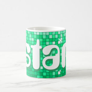 Disco Tiles Jade 'star' mug