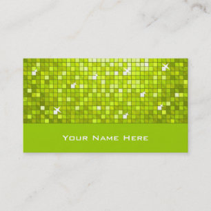 Disco Tiles Lime business card