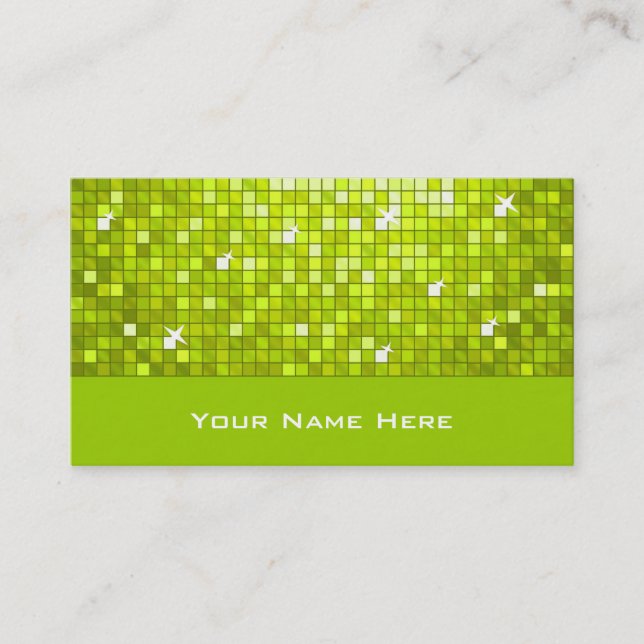Disco Tiles Lime business card (Front)