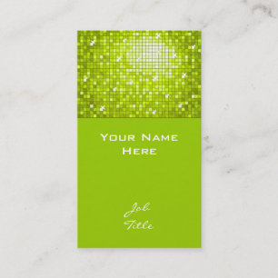 Disco Tiles Lime business card top