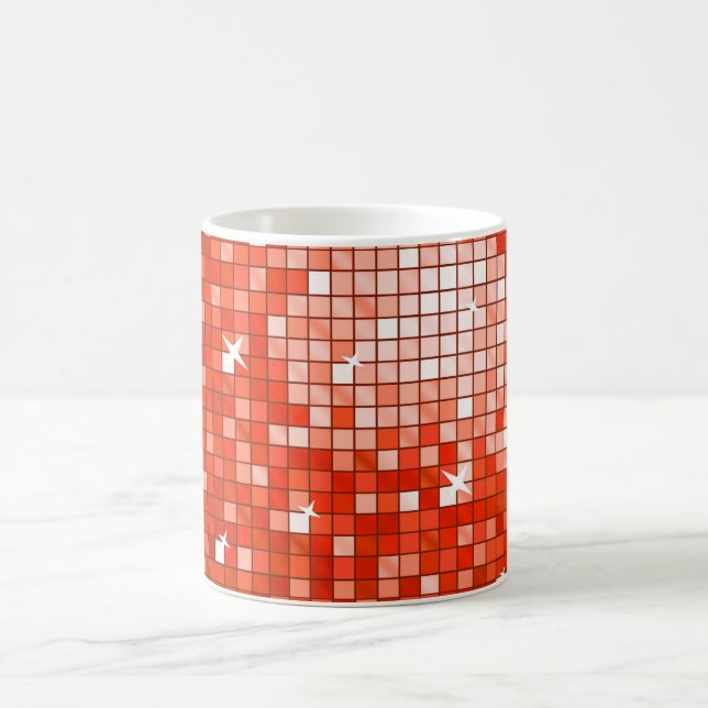 Disco Tiles Red mug (Center)