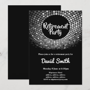 disco, vintage, dance retirement party invite