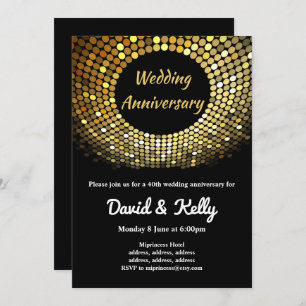 disco, vintage, dance wedding, anniversary invite