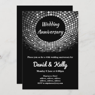 disco, vintage, dance wedding, anniversary invite