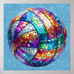 Disco Volleyball Poster