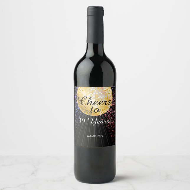 DISCO, WINE LABEL - cheers to years! (Front)