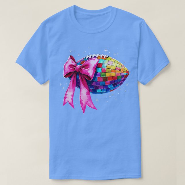 Disco with Pink Bow Sports Party 1 T-Shirt (Design Front)