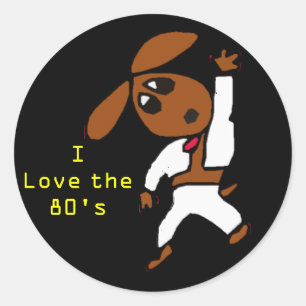 discodox, I Love the 80's Classic Round Sticker