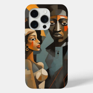 Disconnected couple artwork iPhone 15 pro case