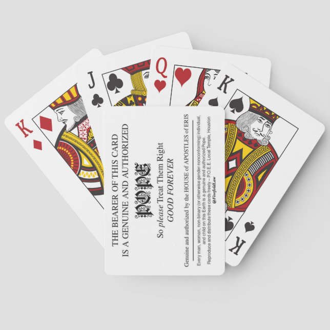 Discordian Pope Card Playing Cards (Back)