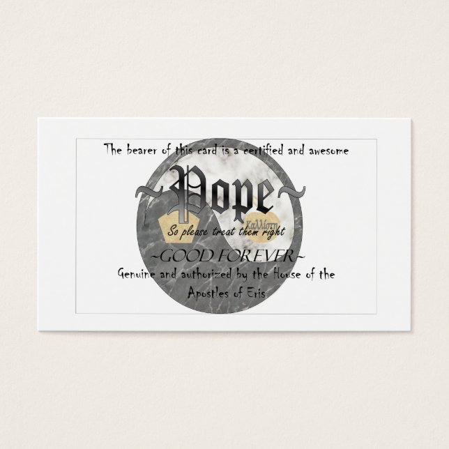 Discordian Pope Cards (Front)