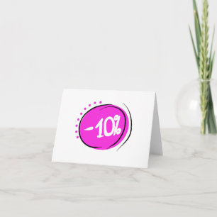Discount 10%. Promotion, bonus, business, price Card