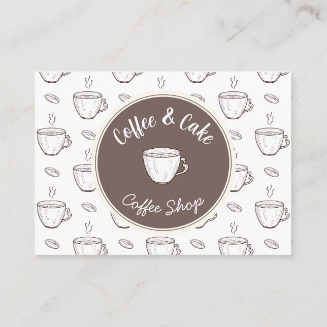 Discount and Logo Card for Small Coffee Shop (Back)