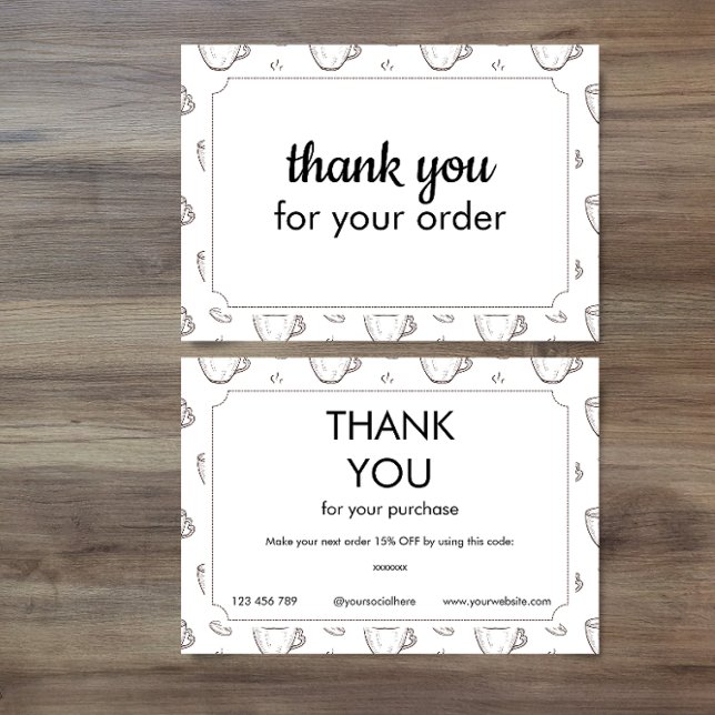 Discount and Thank you Card for Small Coffee Shop (Creator Uploaded)