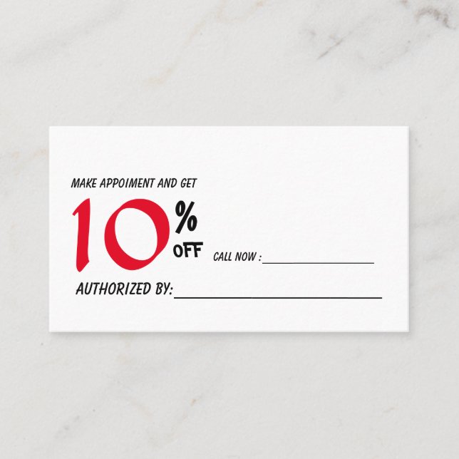 discount card (Front)