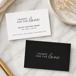 Discount Card Black Coupon Code Thank You Insert