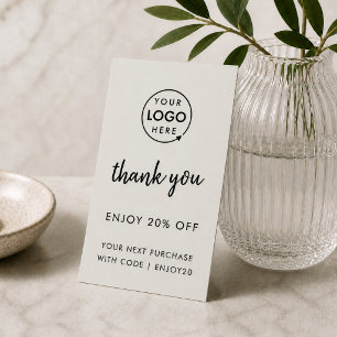 Discount Card Business Thank You Loyalty Grey