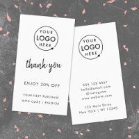 Discount Card | Business Thank You Loyalty White