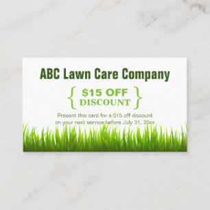 Discount Coupon Lawn Care Landscaping Gift Card