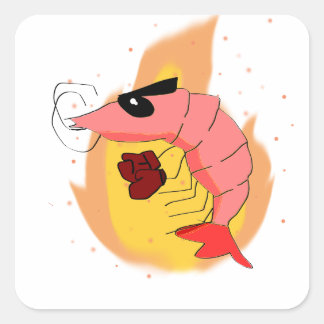 Discount Fighter Shrimp Square Sticker