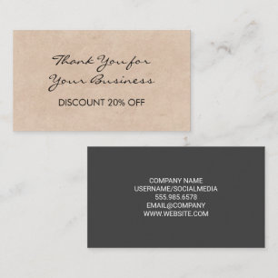 Discount Loyalty Business Card
