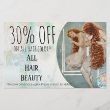 Discount offer hairdressing hair salon