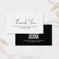 Discount Thank You Business QR Code Card