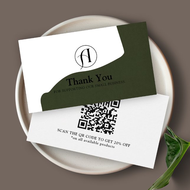 Discount Thank You Business QR Code Card (Creator Uploaded)