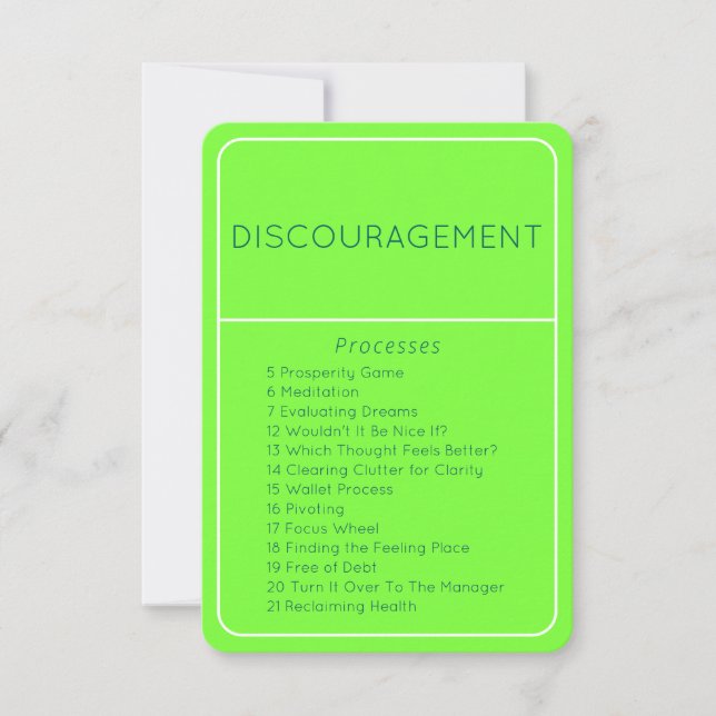 Discouragement Law of Attraction Emotion Card (Front)