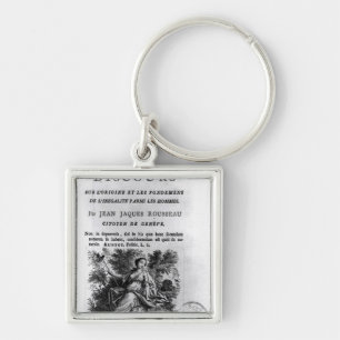 'Discours l'Origine et les Fondements Key Ring
