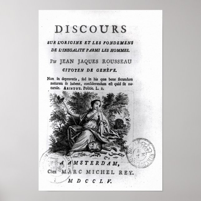 'Discours l'Origine et les Fondements Poster (Front)